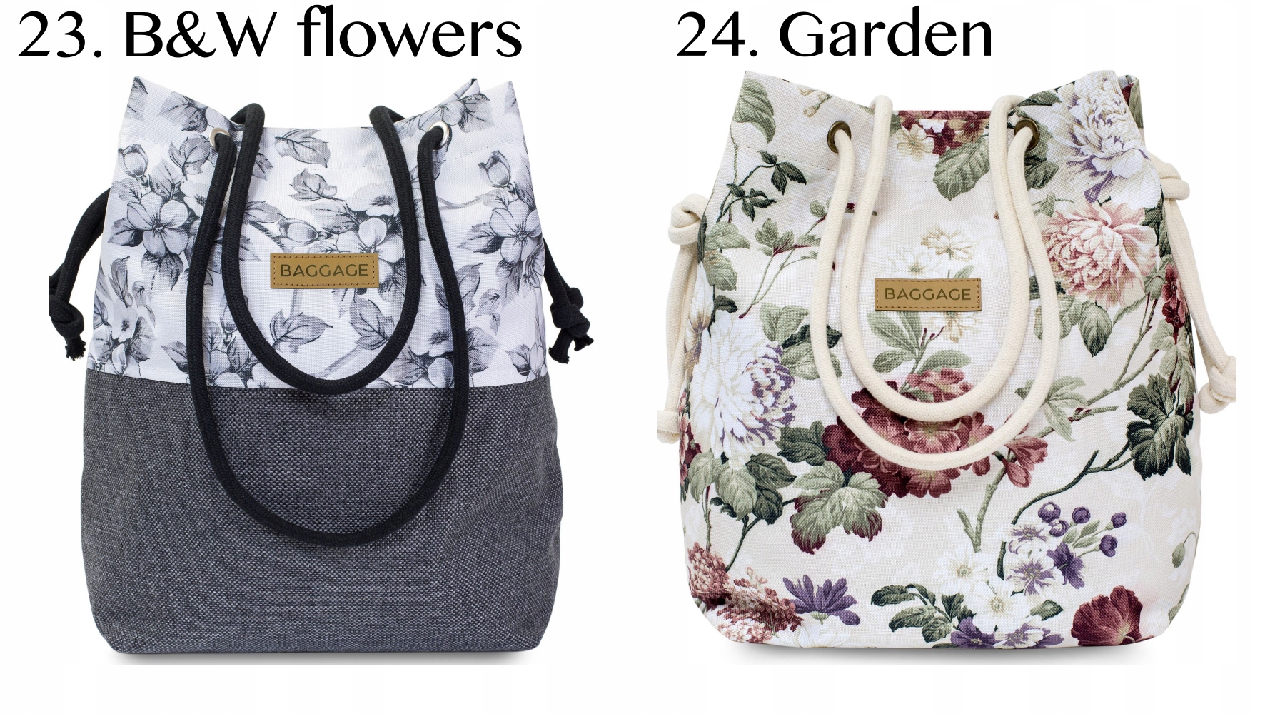 TOREBKA DAMSKA WOREK SHOPPER TORBA KWIATY BAGGAGE Cechy dodatkowe kieszonka na telefon