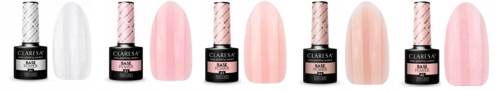 CLARESA RUBBER BASE BAZA KAUCZUKOWA 2+1 ZESTAW MIX Marka Claresa