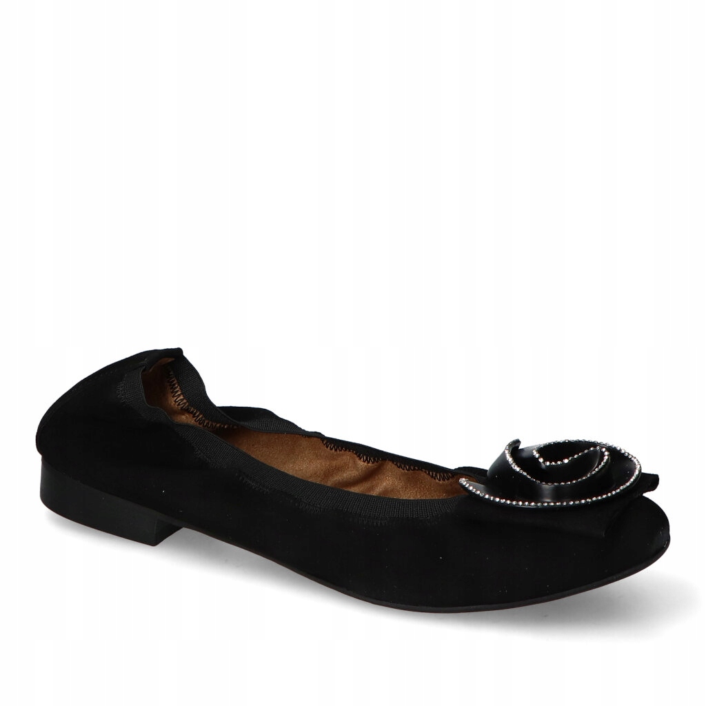 Baleríny Fabio Fabrizi 696/5 Černý semiš 37