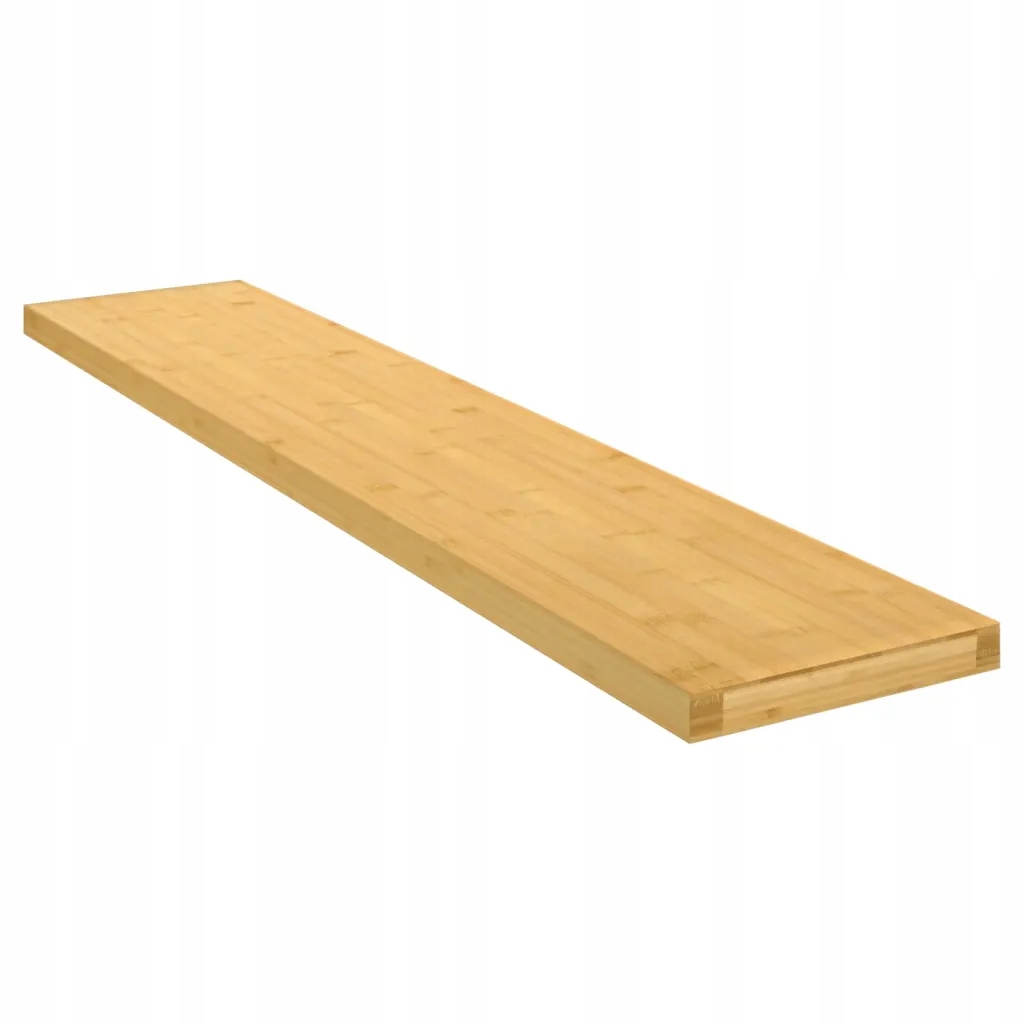 Bambusová nástěnná police, lakovaná, 100 x 20 x 4 cm, rustikální styl