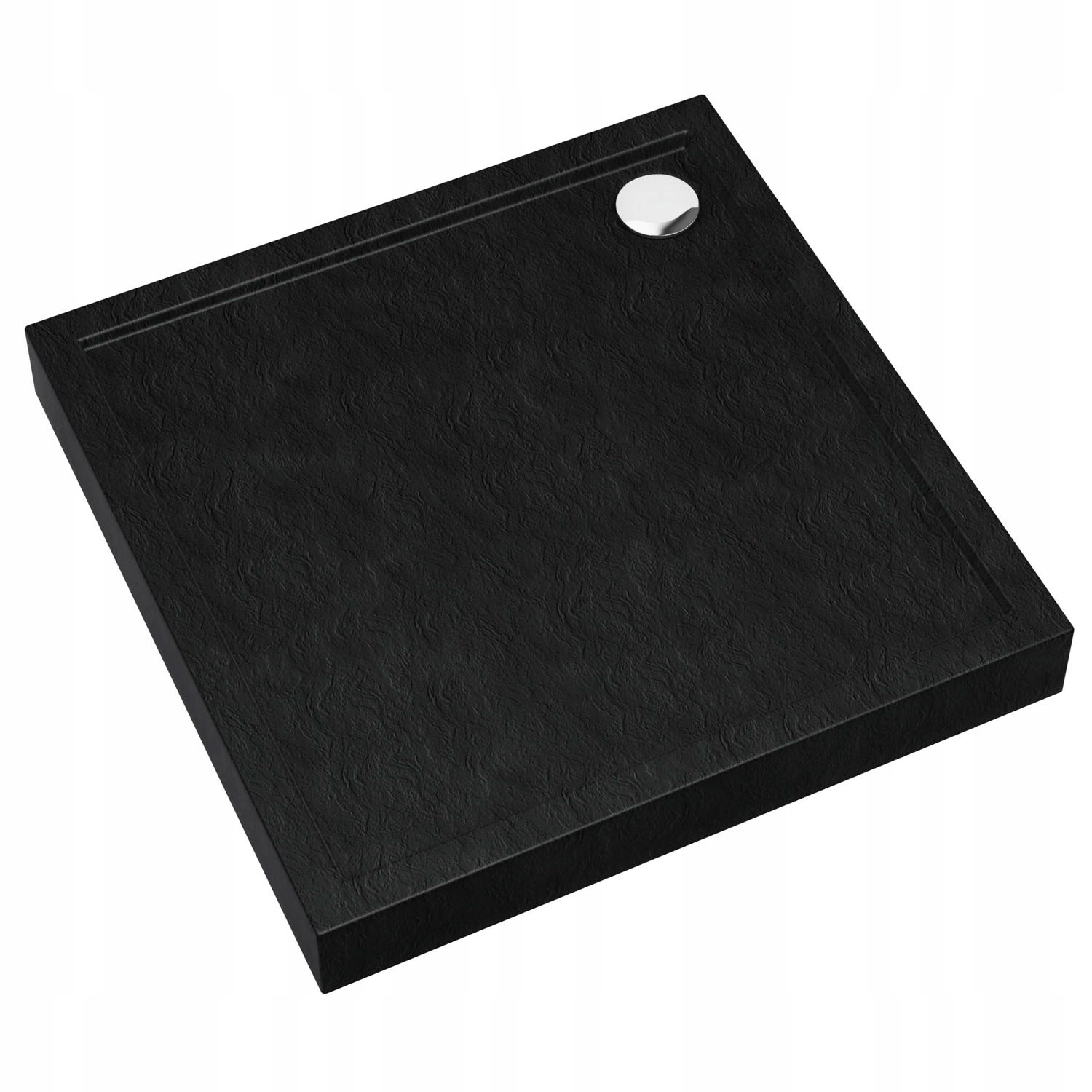 Brodzik Kwadratowy 90X90 Czarny Mat