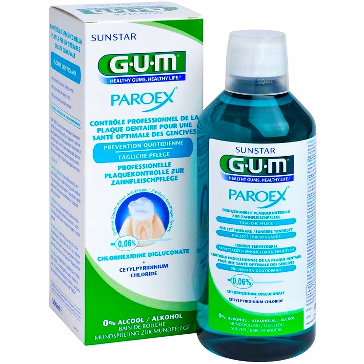 

Płyn do Płukania Jamy Ustnej Gum Paroex 0.6% 500ml