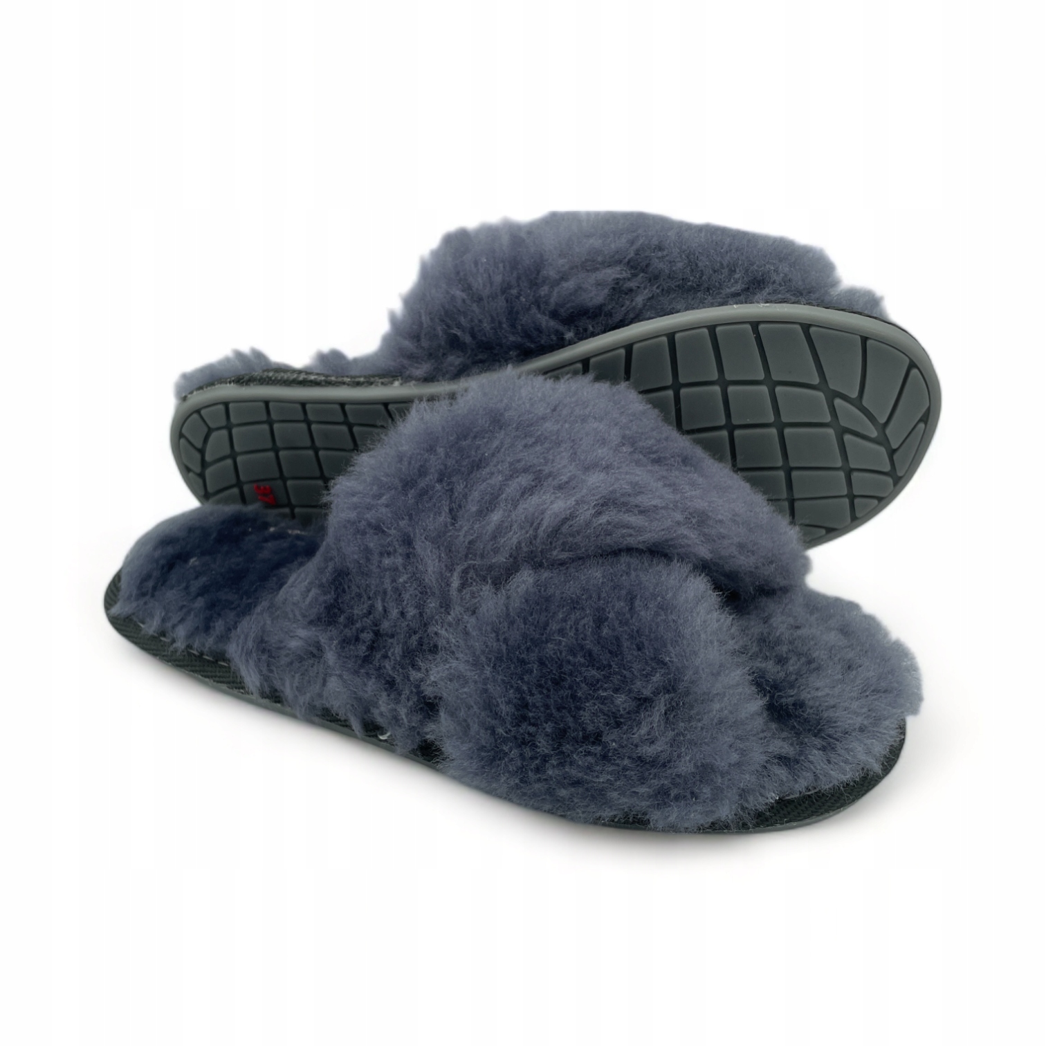 Pantofle z přírodní ovčí kůže s péřovou kožešinou Ireshoes