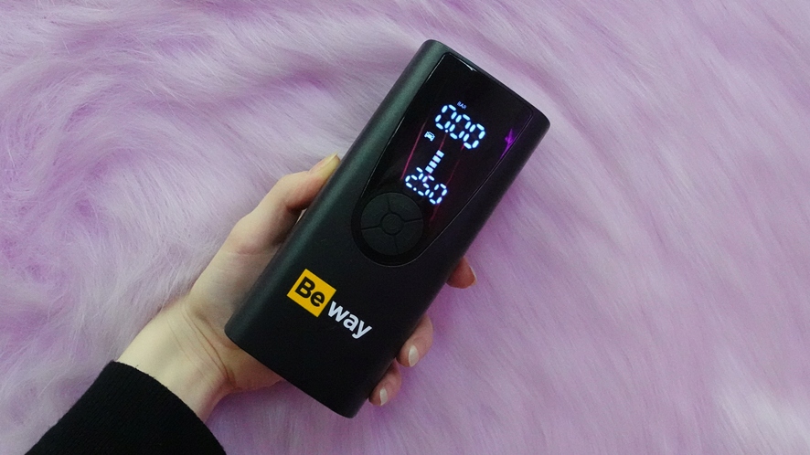 POMPKA ELEKTRYCZNA NAJMOCNIEJSZA 9000 mAh 150psi BEWAY DO ROWERU ROWEROWA Szerokość produktu 9.8 cm