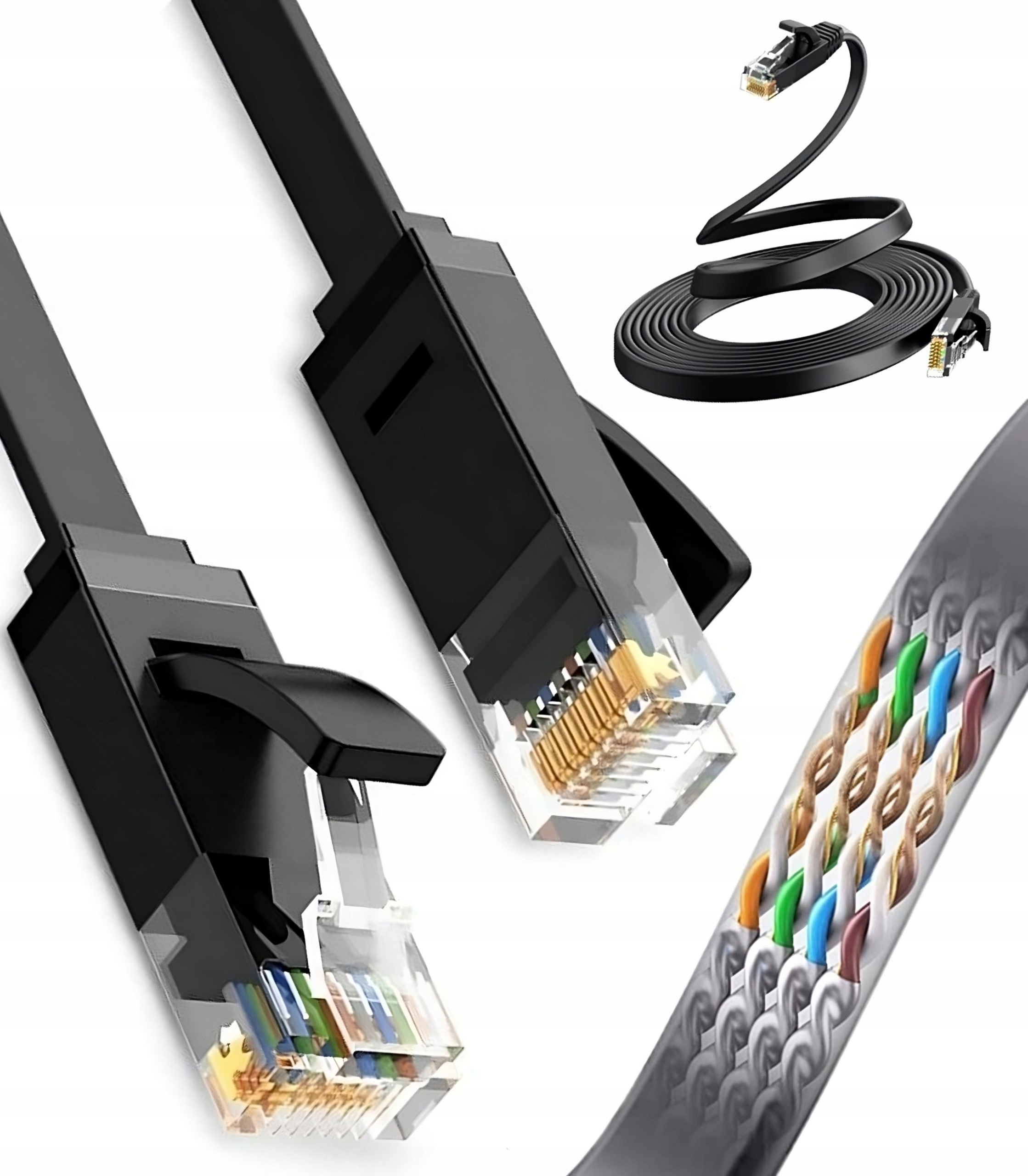 Patchcord U/UTP 6 RJ45 / RJ45 15 m czarny
