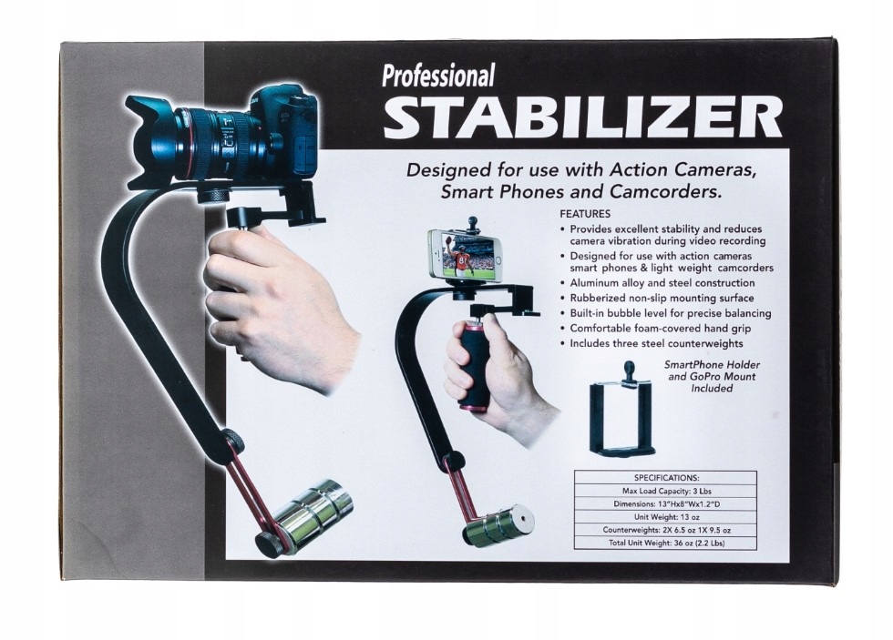 PROFESJONALNY STABILIZATOR HS-2 RĘCZNY Uchwyt jednoręczny