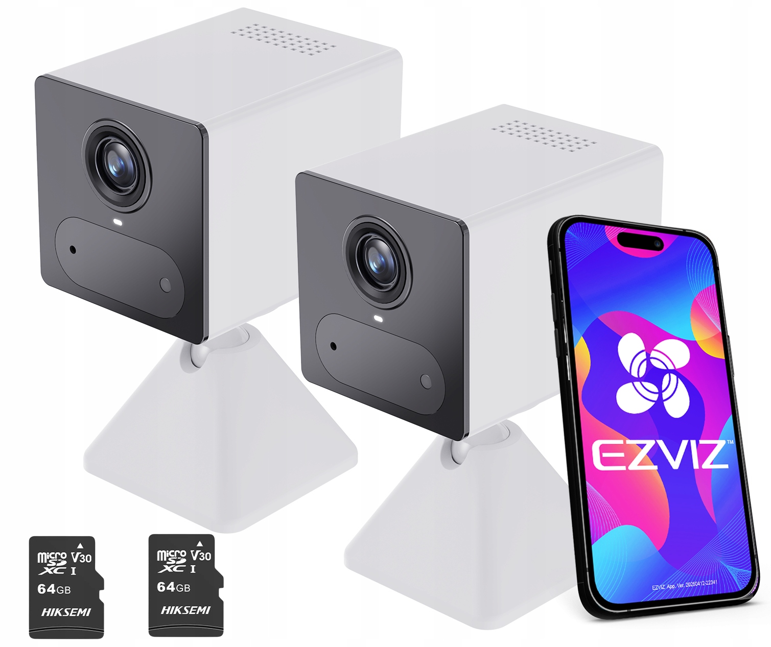 2x vnútorná kamera na Sim kartu Ezviz CB2 4G Biela Audio karta 64GB