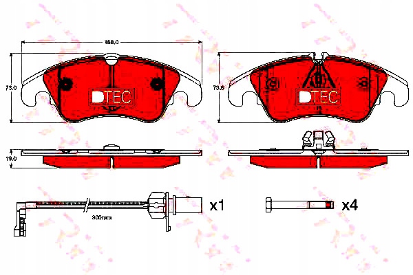 Trw Brzdové Destičky Audi Přední A4 A5 Q5 1,8-3,2 0
