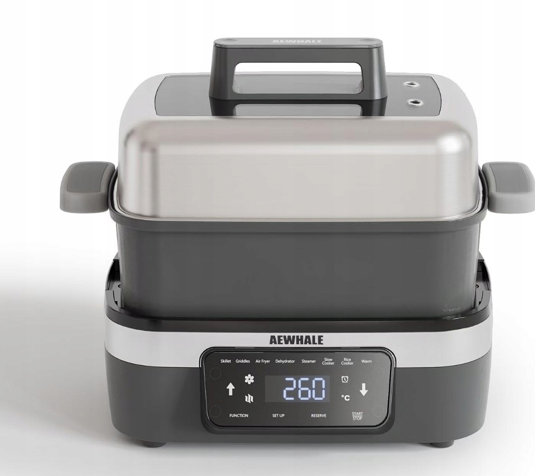 Multicooker Aewhale 8w1 z frytkownica, ryżowarem,wolnowarem, parowarem,itp