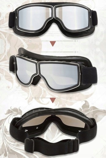 GOGLE MOTOCYKLOWE VINTAGE PILOT SKÓRZANE OKULARY EAN (GTIN) 6476006531895