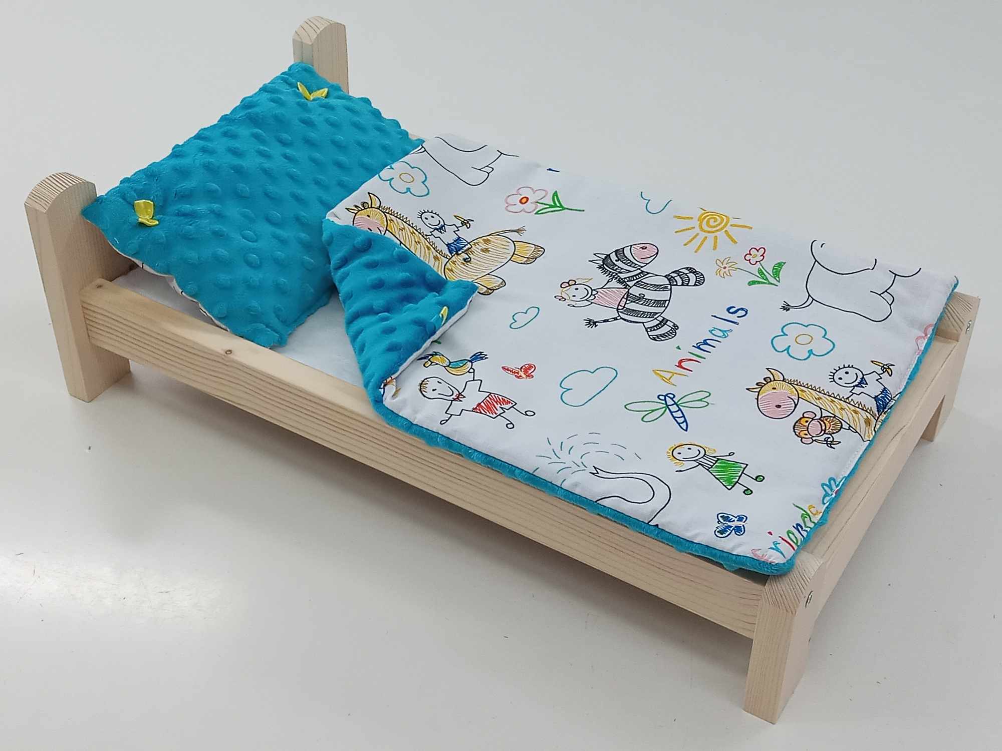 ŁÓŻKO DLA LALKI. ŁÓŻECZKO Z POŚCIELĄ DLA LALEK