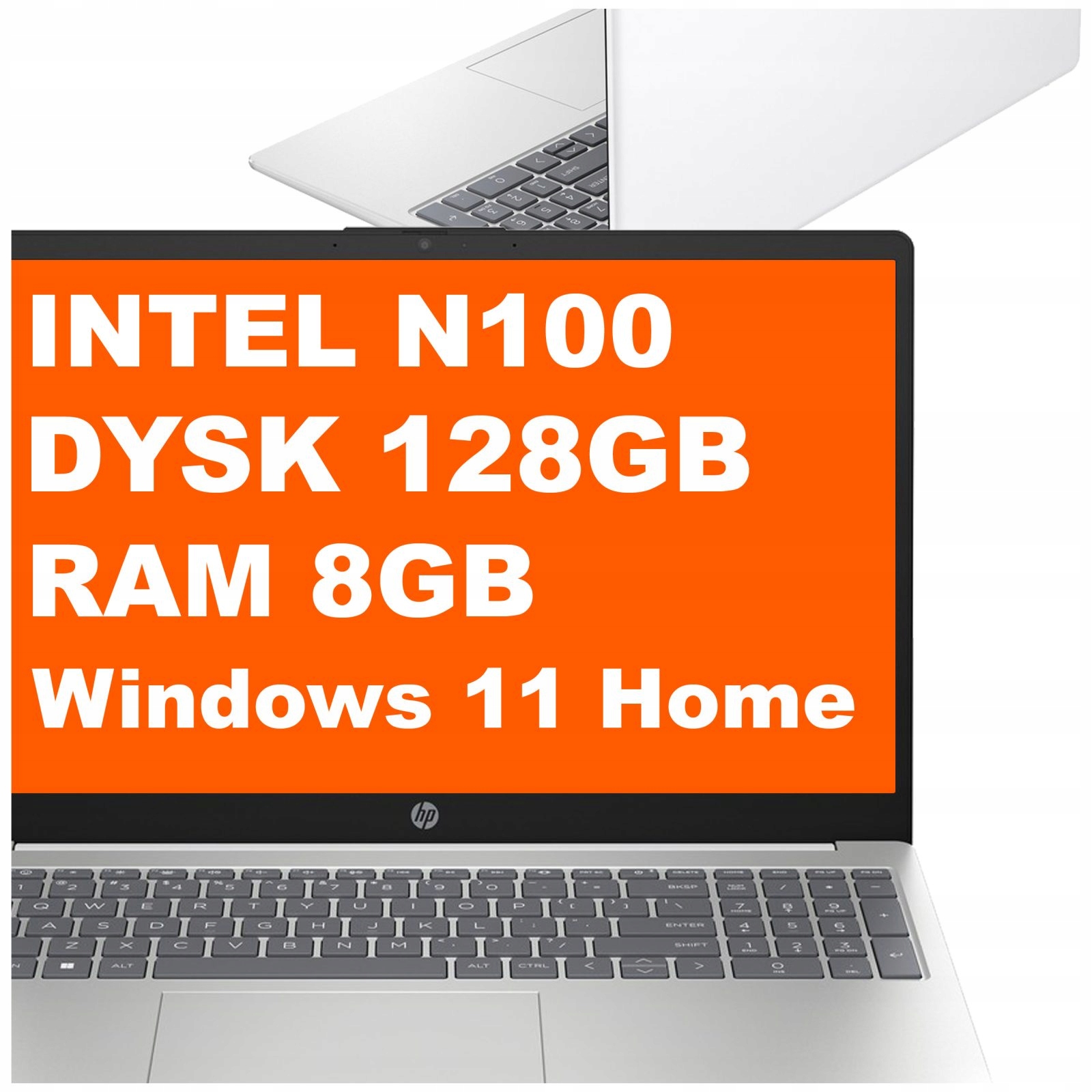 Laptop Hp 15-fd Intel N100 8GB 128GB Ufs Intel Uhd 15,6" Hd WIn 11 Biały