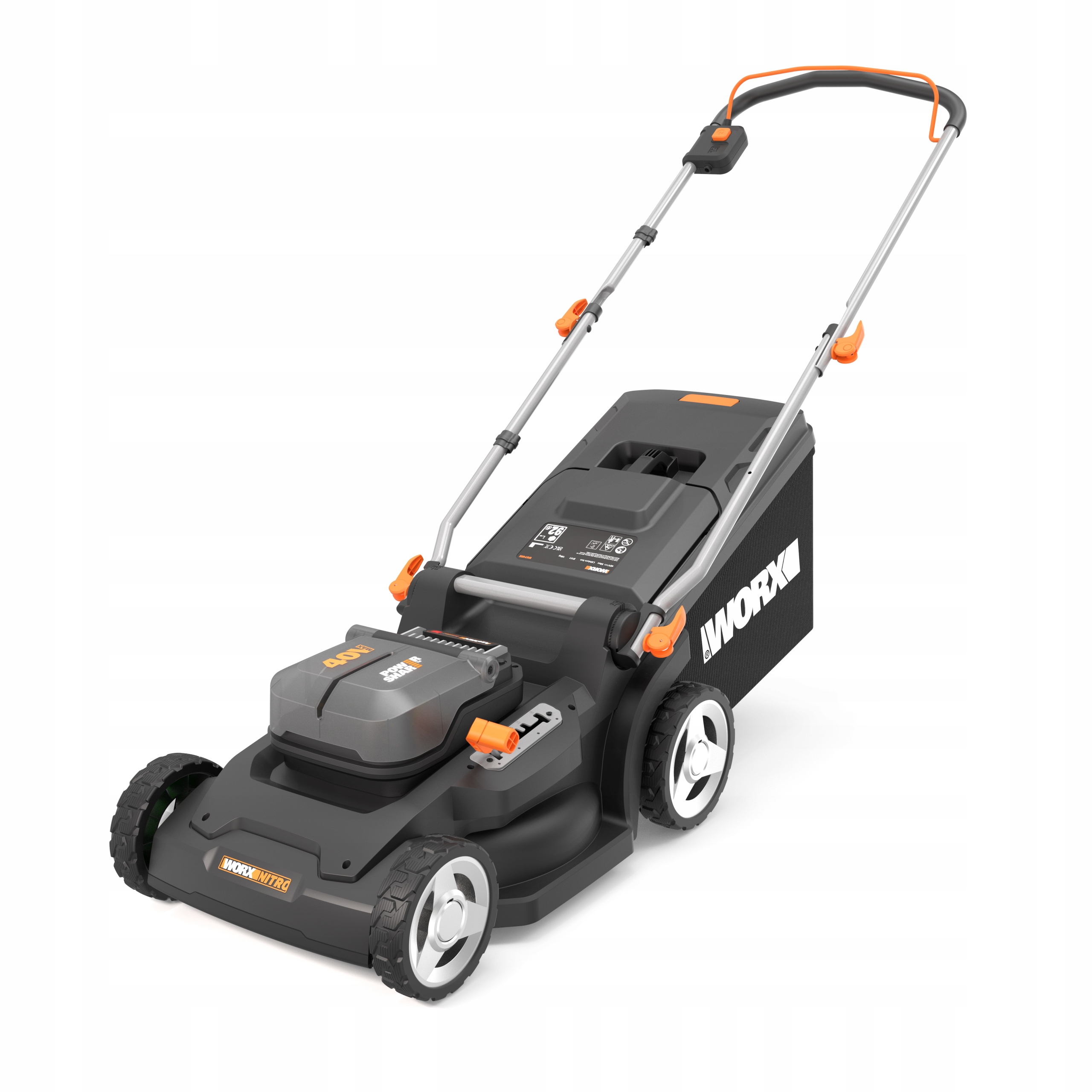 Kosačka 40cm Aku, bezuhlíková 2.0, 2x20V/4.0Ah Li, 500-600m2, WG745E záruka