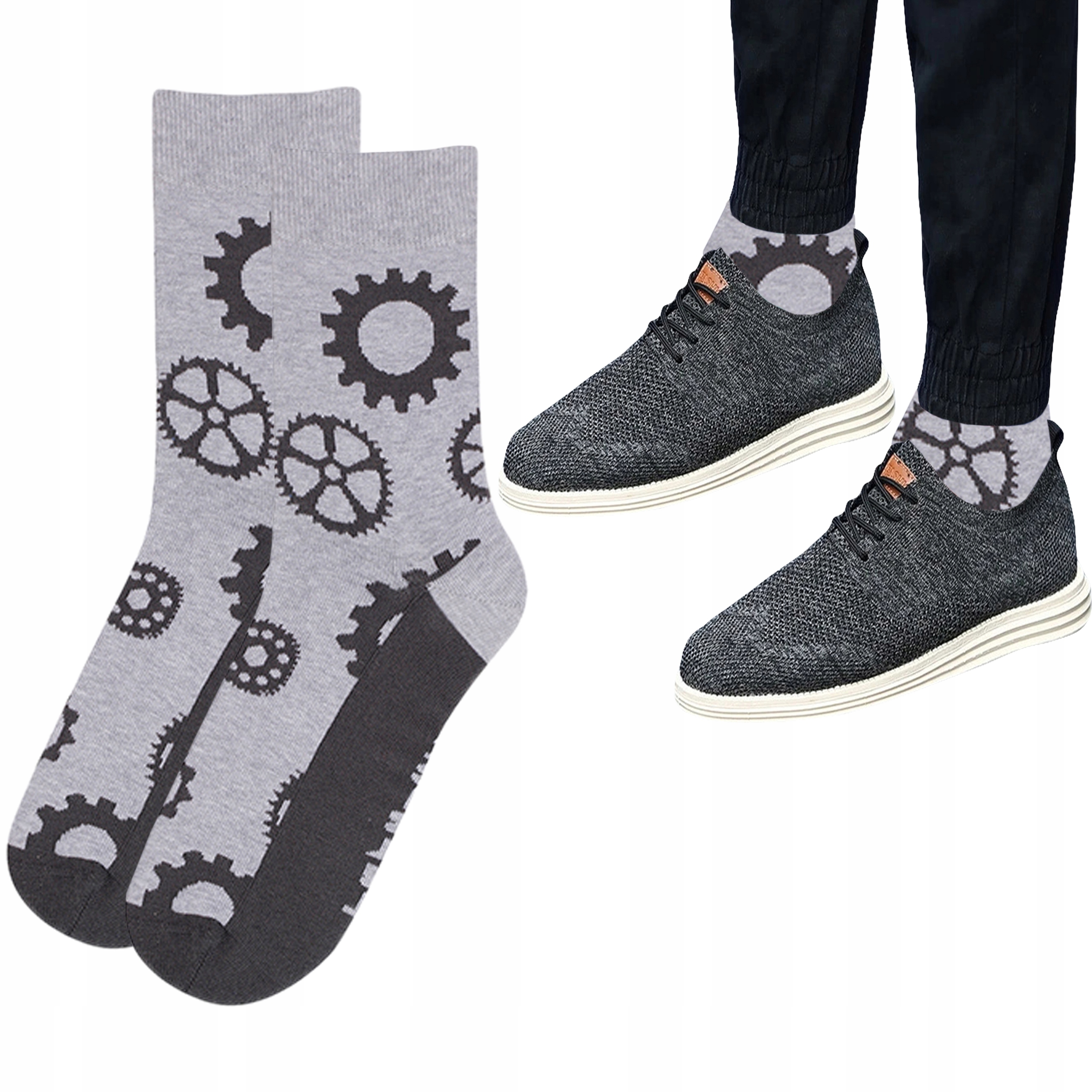 

Skarpety Męskie Wola Casual Koła Zębate 45/47