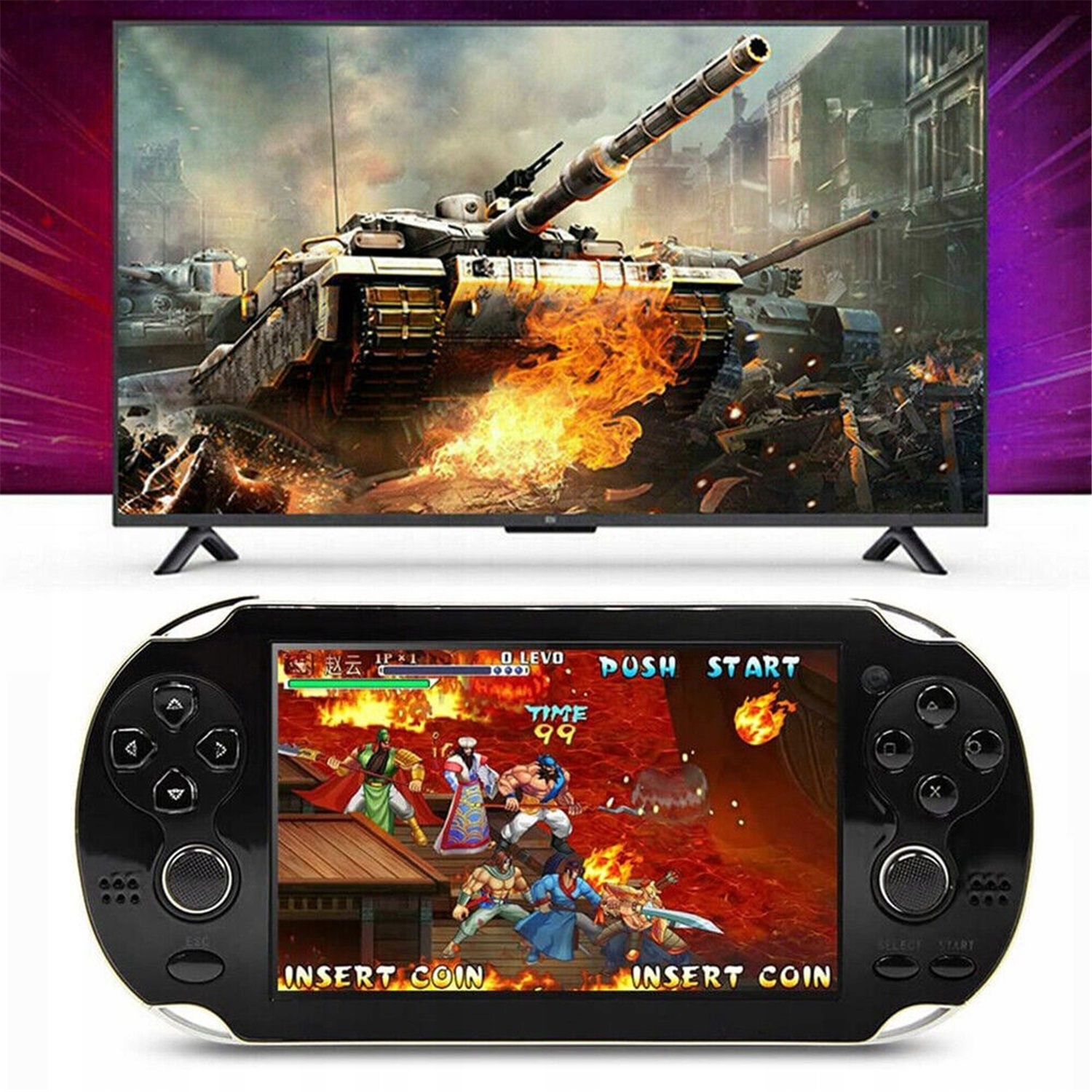 4,3PALCOVÁ Přenosná Herní Konzole 8 Gb Retro Hra Přehrávač Her Dárek