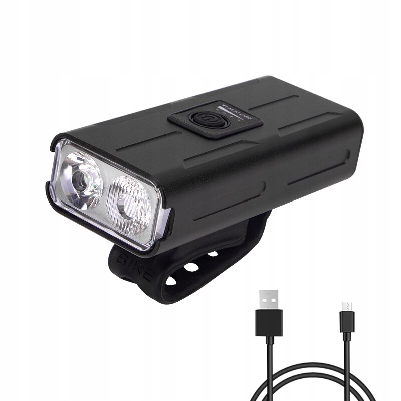 Led Světlo Na Kolo 2X Dioda T6 Powerbank Usb