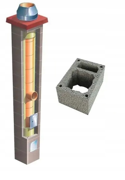 Keramický systémový komín Brata Premium Sw fi 200 6 m 36x50 cm, zateplený