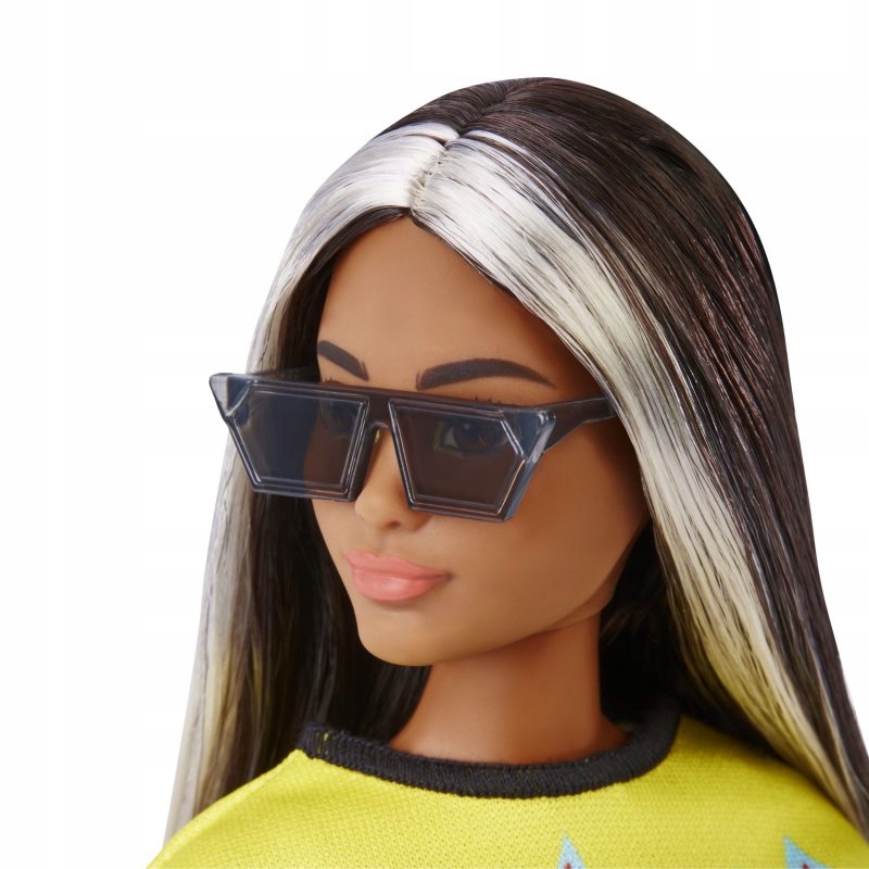 Lalka Barbie Fashionistas Długie Włosy Pasemka HBV13 Marka Mattel
