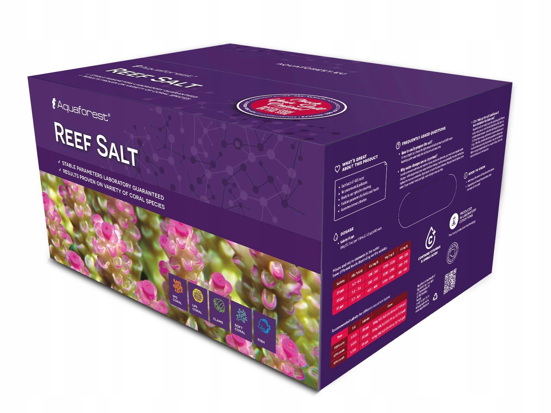 Mořská Sůl Do Akvária Aquaforest Reef Salt 20 Kg Syntetický Box
