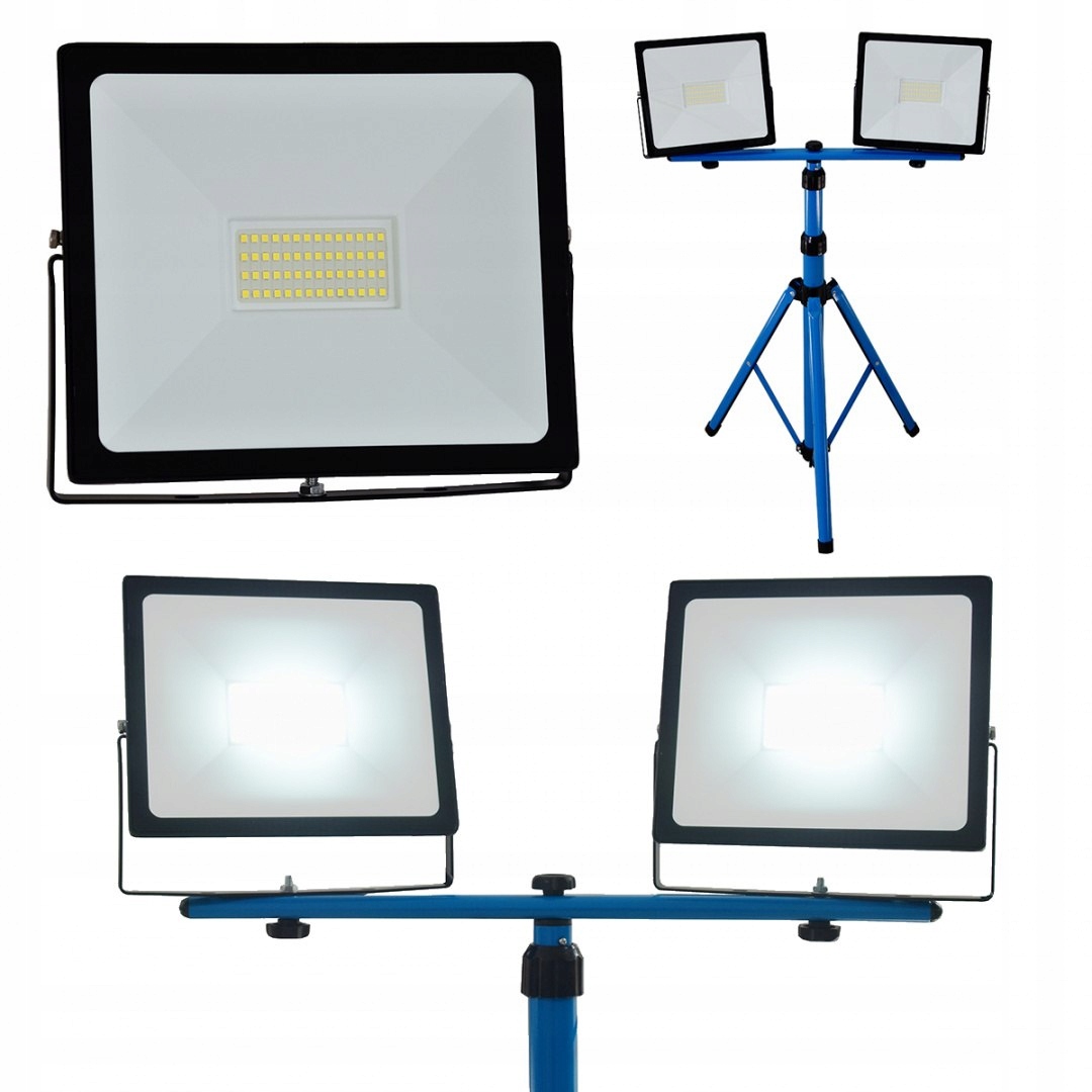 Led reflektorová lampa 2x50W na stavebním stativu