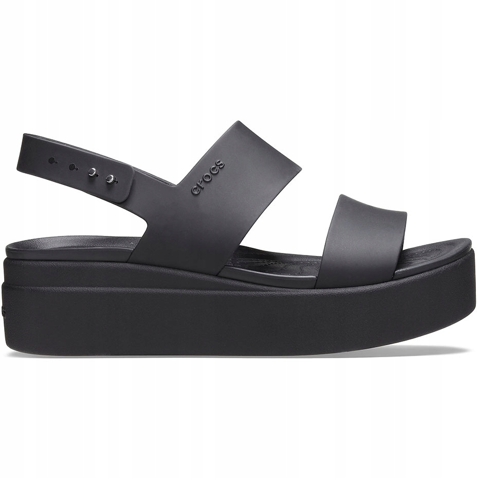 Dámské Sandály Crocs Brooklyn Low Wedge 206453 Platforma Černé 41-42 W10