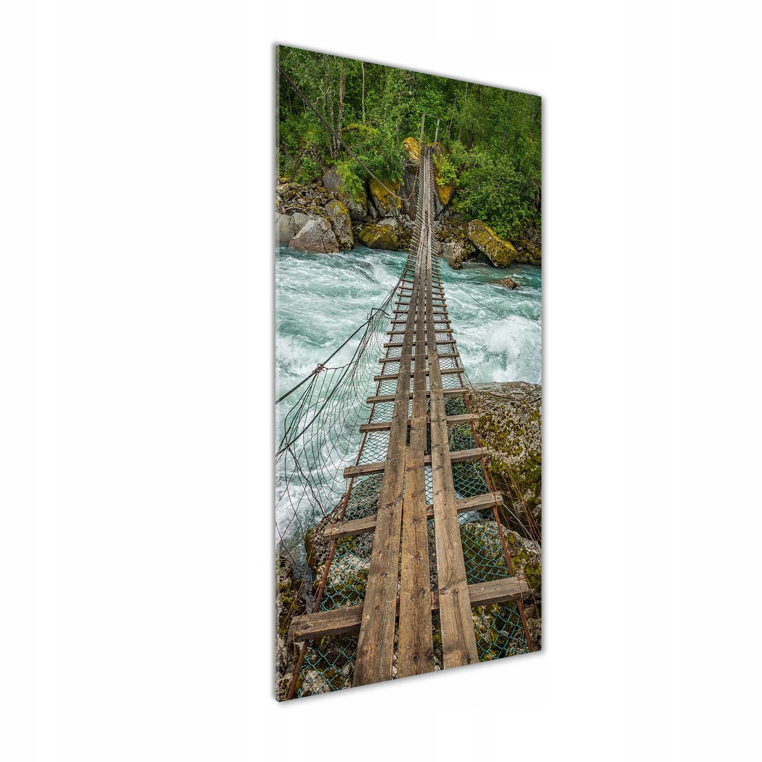 

Nowoczesny fotoobraz akrylowy Most wiszący 50x125