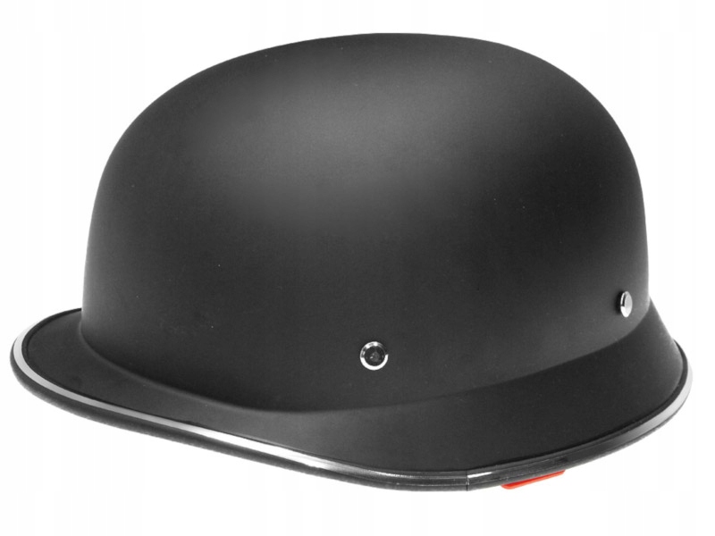 

Kask Motocyklowy Hełm Niemiecki Retro Czarny Mat