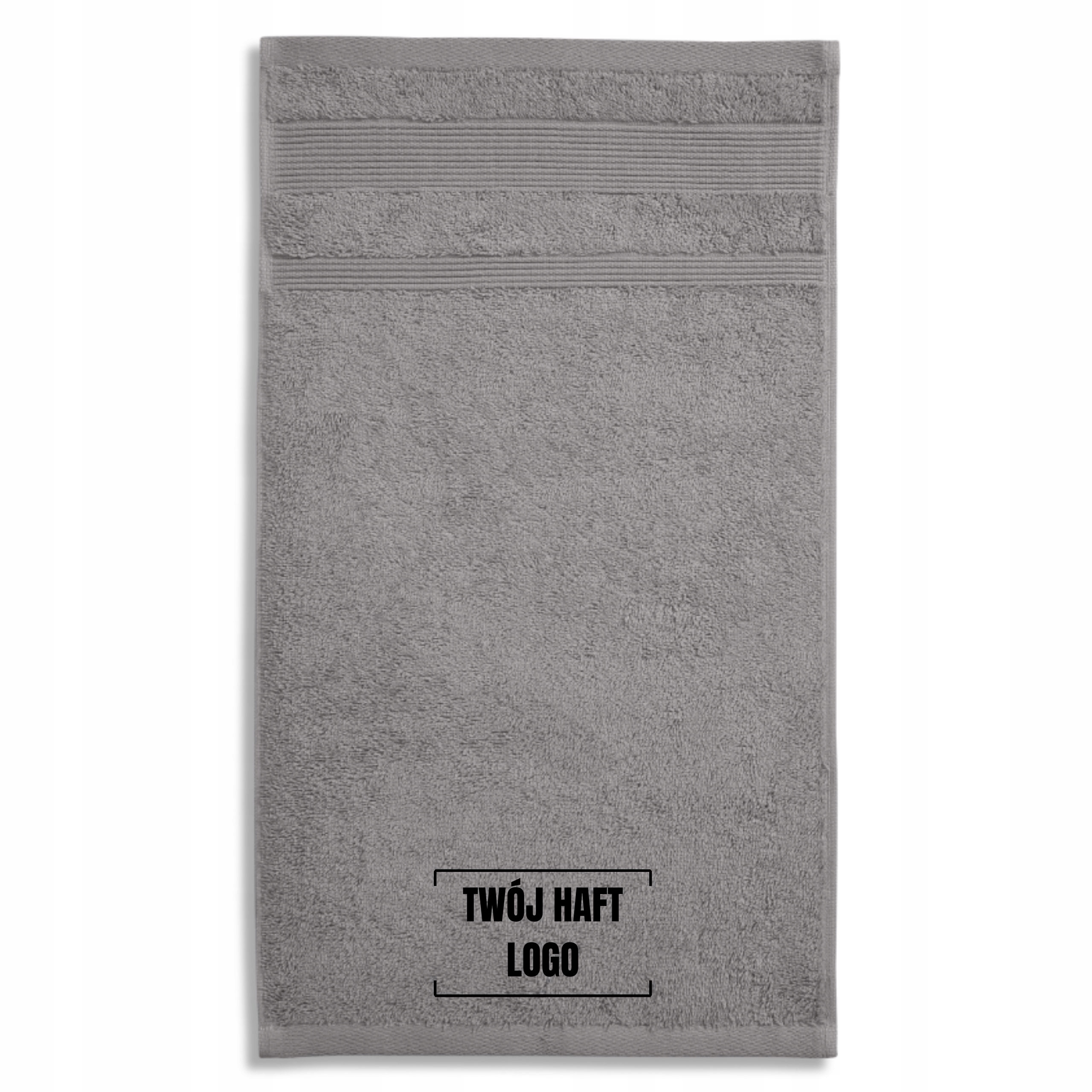 Koupelový Ručník Bavlna Organický Gots 70X140 Vaše Výšivka Logo šedošedá