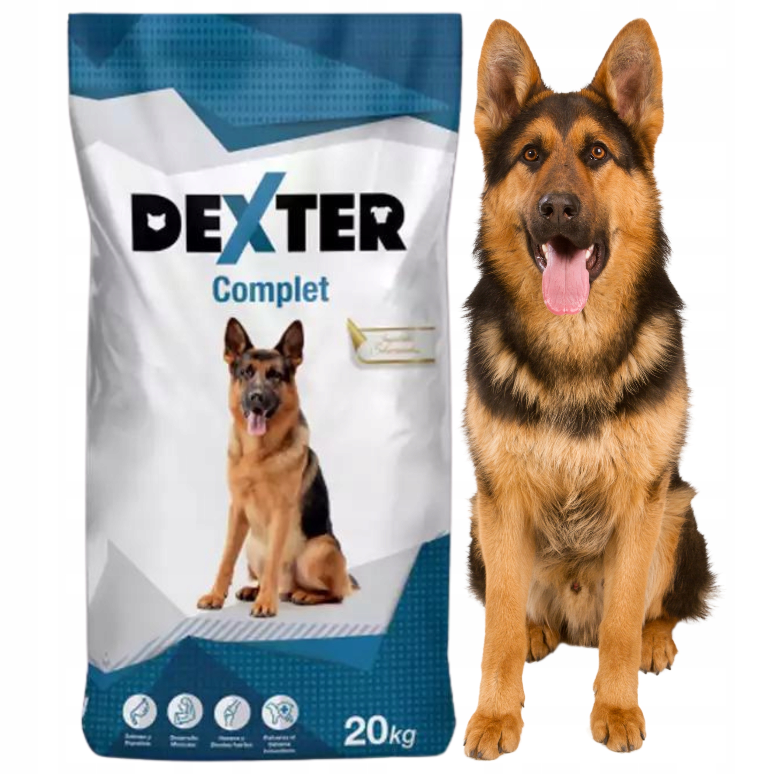 Sucha karma dla psa Psów ras dużych Dexter Complete 20kg