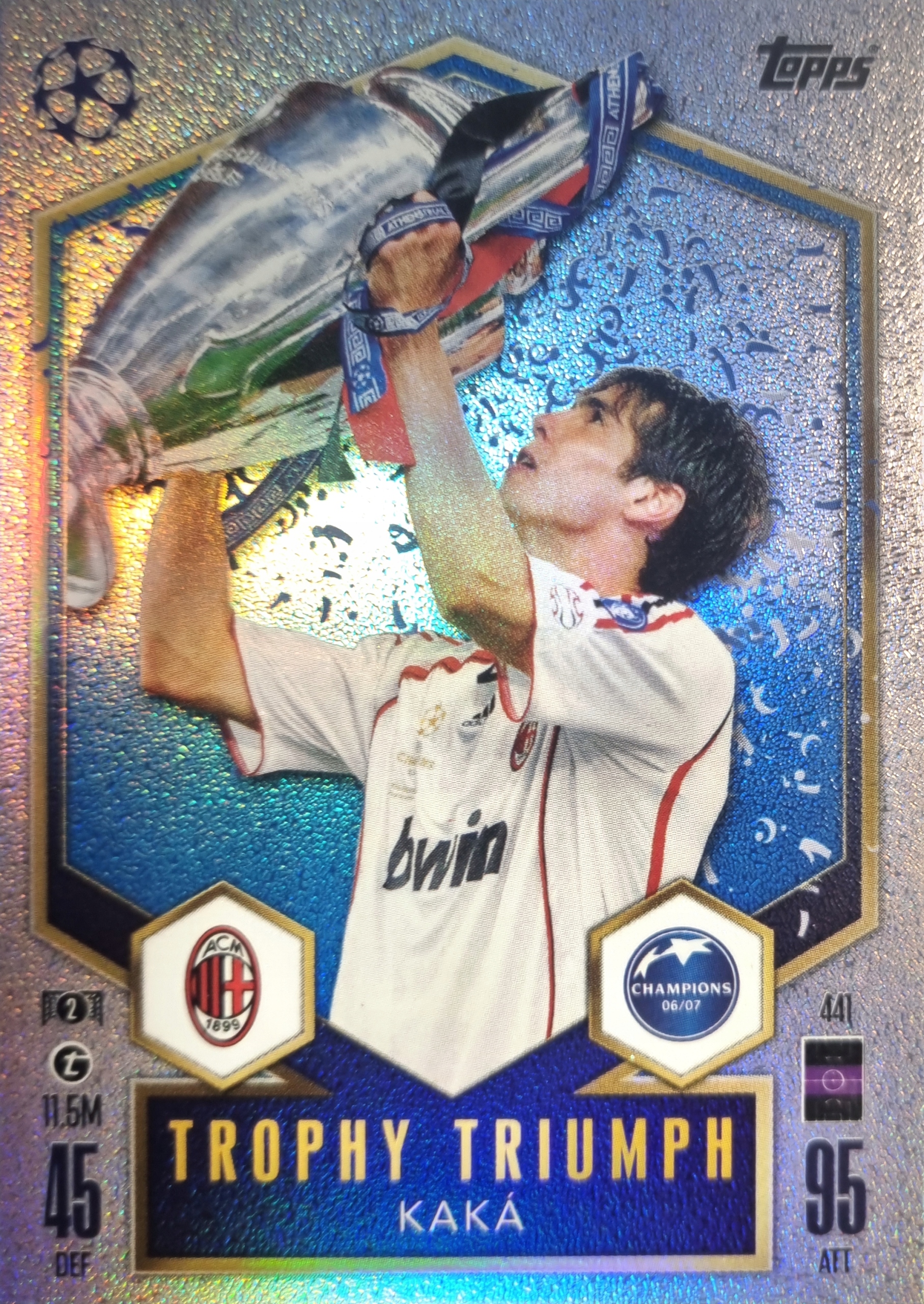 Topps UEFA KAKA カカ SP カード Variation card 2023-24 Topps Chrome