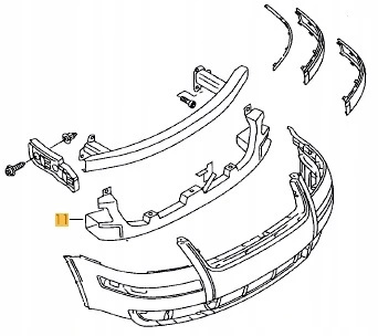 Podpora mocowanie zderzaka VW PASSAT B5 3B0807469C Strona zabudowy przód