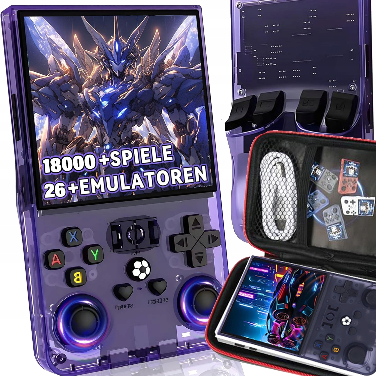 Retro Przenośna Mobilna Konsola R36MAX 64GB Do Gier 4" Ips 18000+GIER