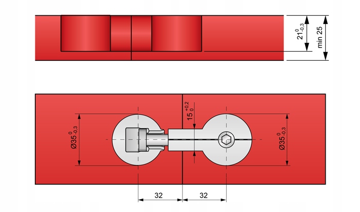 Złącze do łączenia blatów QUICK L-64 Kod producenta 2100