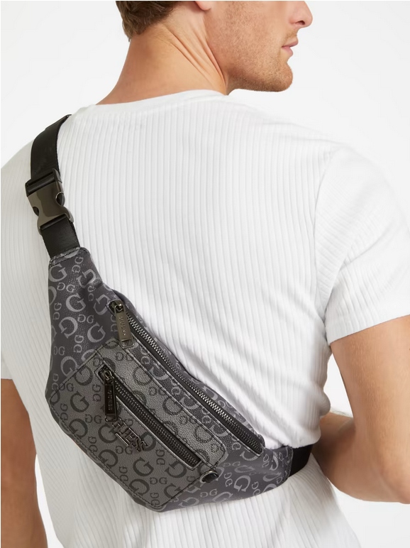 Guess pánská ledvinka Ezra šedá