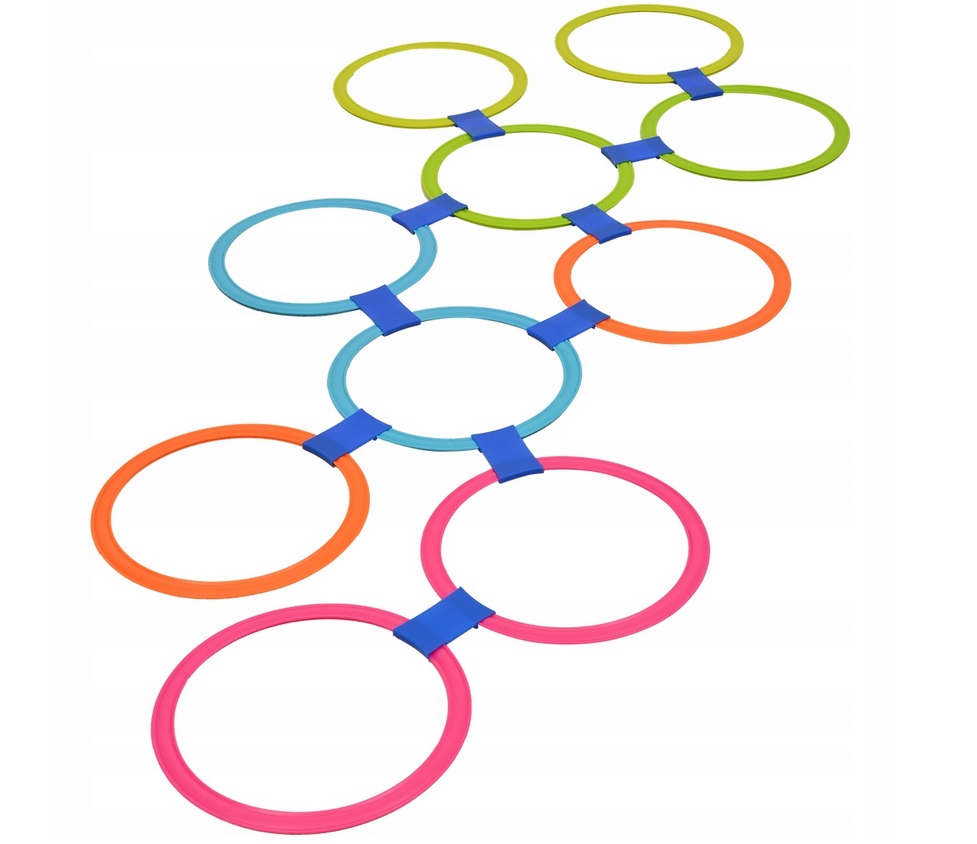 GRA W KLASY KOLOROWE OBRĘCZE HOP PIERŚCIENIE 10 SZ Wiek dziecka 3 lata +