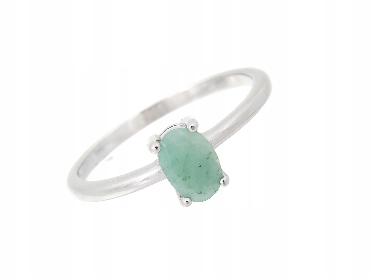 Prstýnek Prsten S Rhodiem Smaragd Vel 0,14