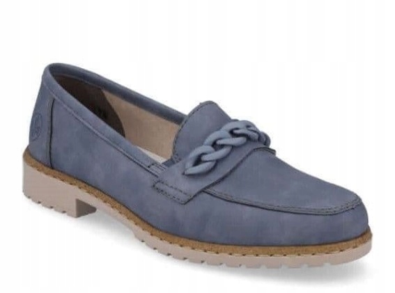 Rieker Dámské Mokasíny S Kůží Modré 42 6CA