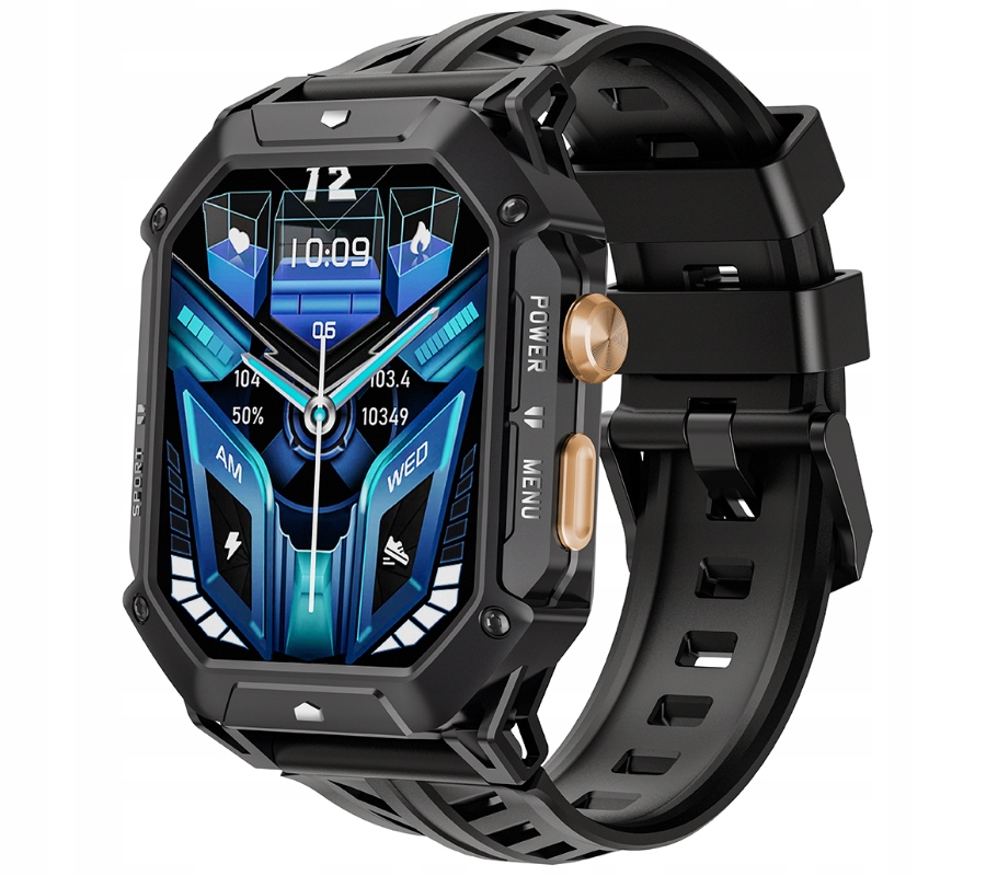 Smartwatch Rubicon RNCF24 Čierny Hodinky SMARUB285 Bl Call 1000 mAh Puls Box