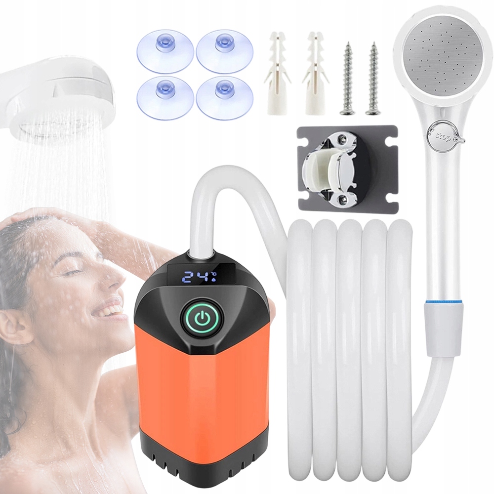 Kempingová sprcha přenosná pro stan 2 m, hadice a stojan bez kabelů