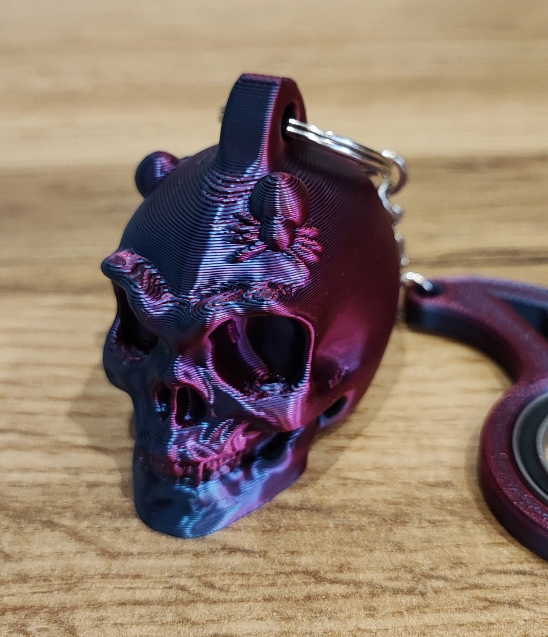 Keyspinner Keyrambit + CZASZKA Z PAJĄKAMI SKULL NA PREZENT TikTok -MIDNIGHT Marka bez marki