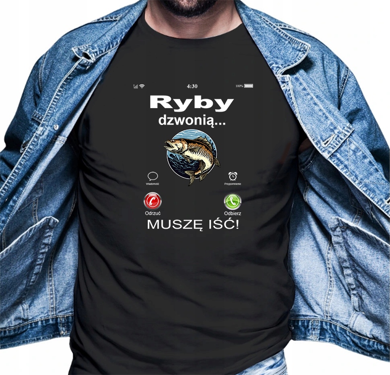

Gruba koszulka dla wędkarza ryby dzwonią 6