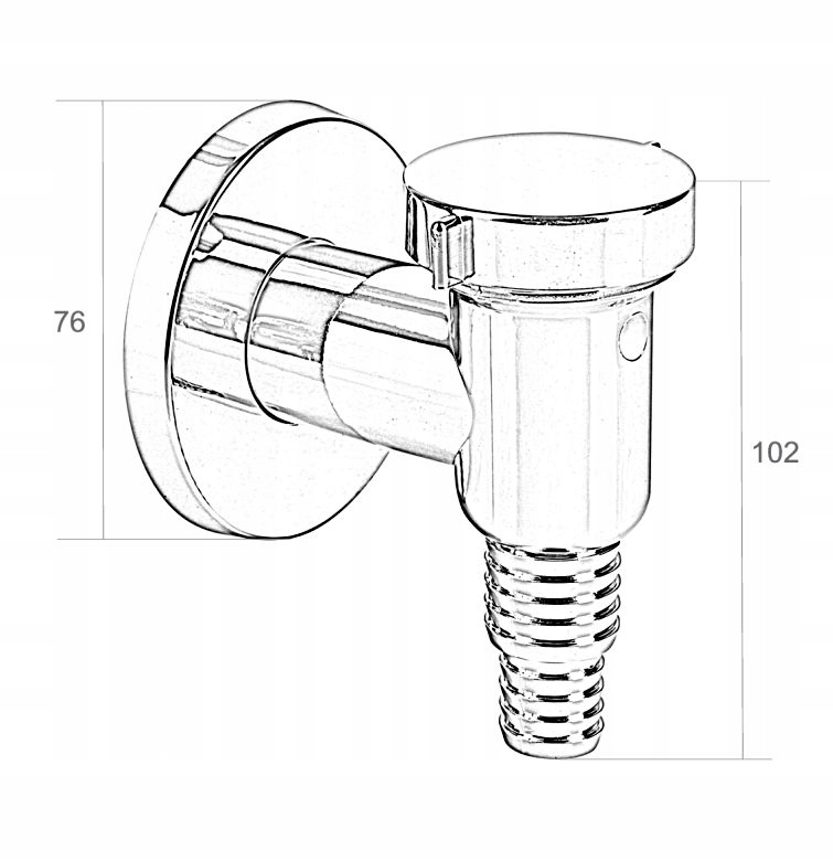 Syfon pralkowy nadtynkowy chrom Marka Diamond