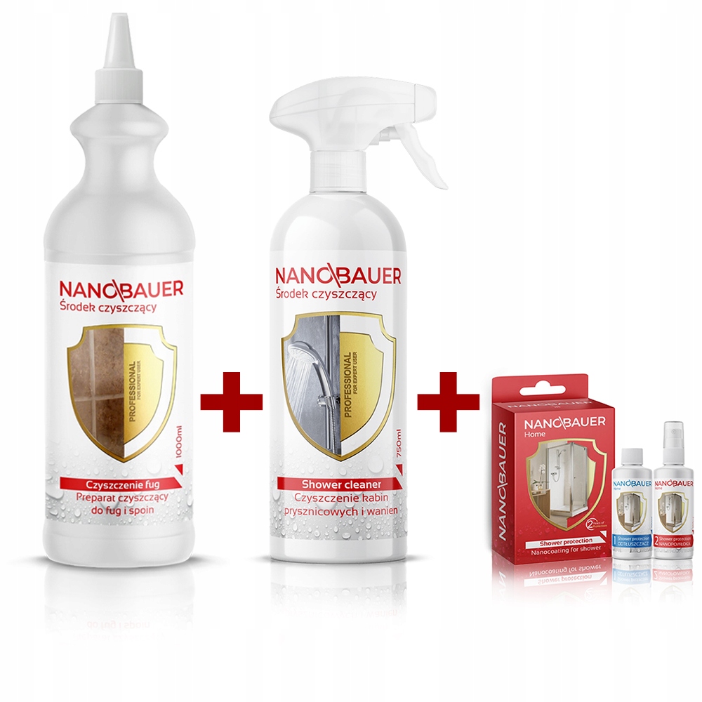 Levně Silný sprej na mytí kabin Impregnát na kabiny Prostředek na fugy 1L Bonus