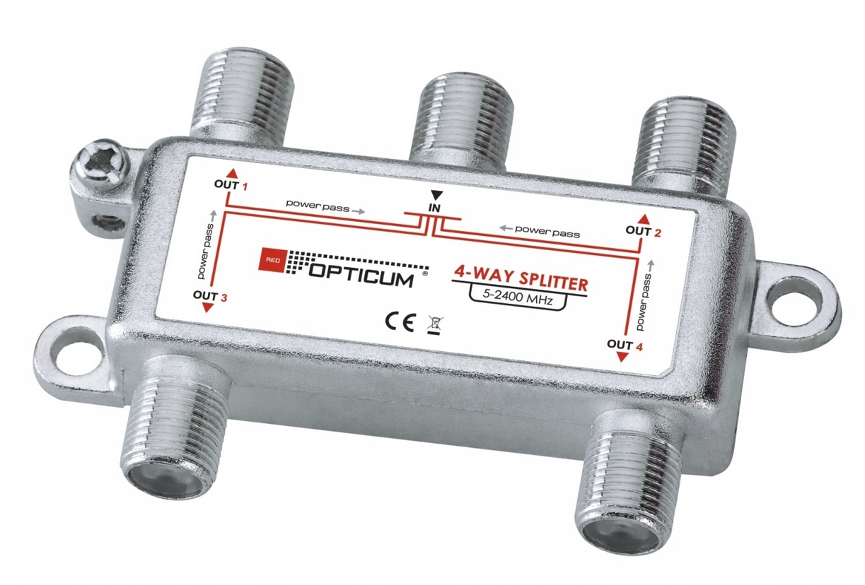 

Rozgałęźnik Splitter Sat Dvb-t na 1-4 Tv