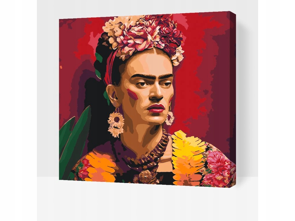 Malování Podle Čísel Frida Kahlo Portrét Tvář Žena Květiny 50x50 cm