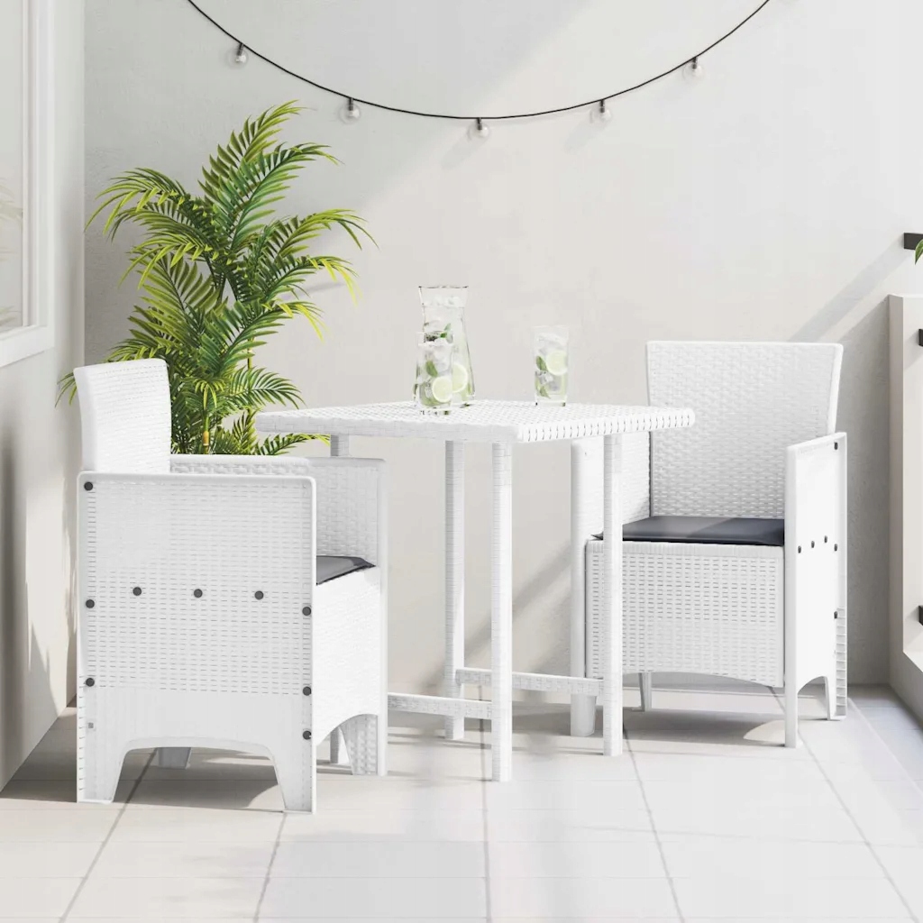 Zahradní židle z polypropylenu, bílá, 53 x 49 x 85 cm