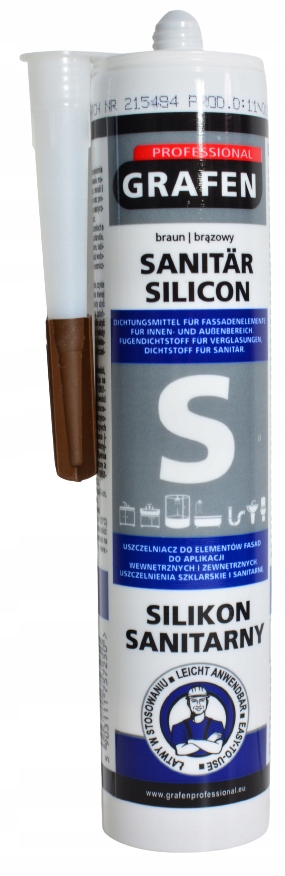 

Grafen silikon sanitarny brązowy brąz Stop Pleśni