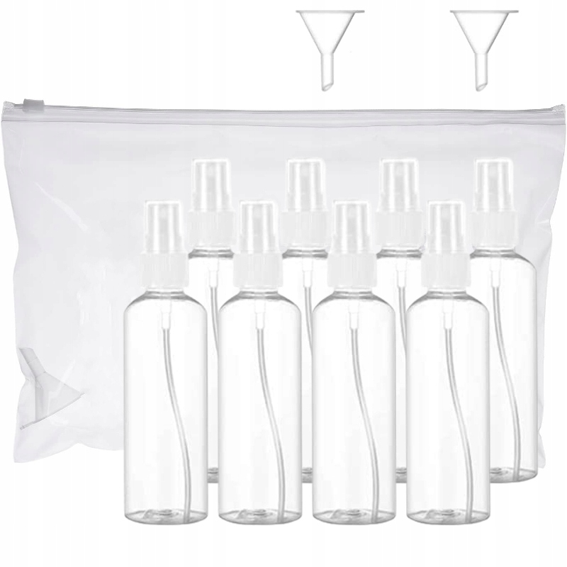 

Zestaw 8x buteleczka z atomizerem 100 ml +woreczek