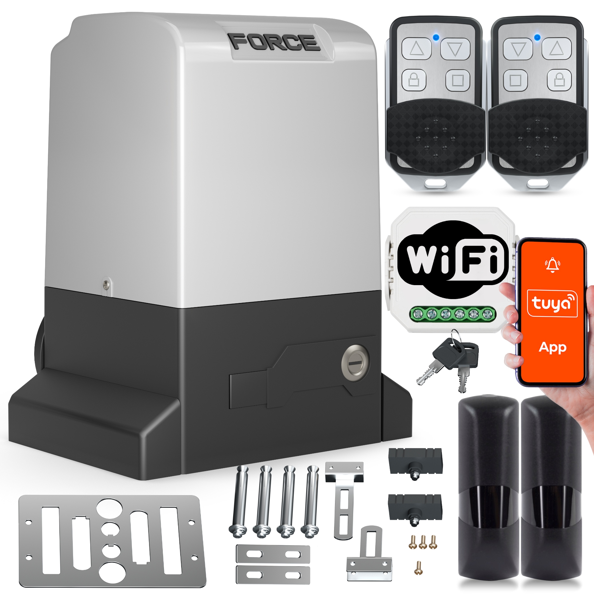 Set Force 800 2xPILOT WiFi Foto Pohon Pro Posuvnou Bránu 800KG