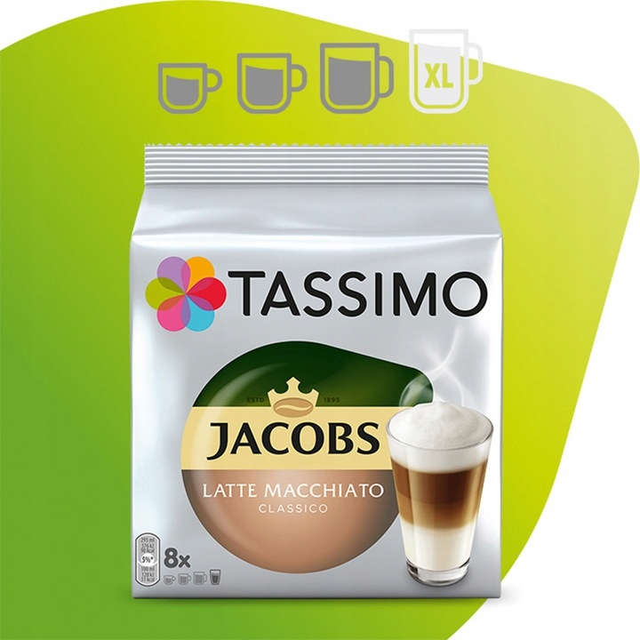 Kapsułki do Tassimo Jacobs Latte Macchiato Classico 6x 8 szt, 5+1 GRATIS! Kod producenta 8711000504895